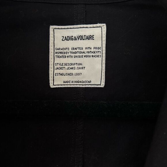 Zadig & Voltaire Kola Skull Black Utility Jacket - Picture 5 of 16